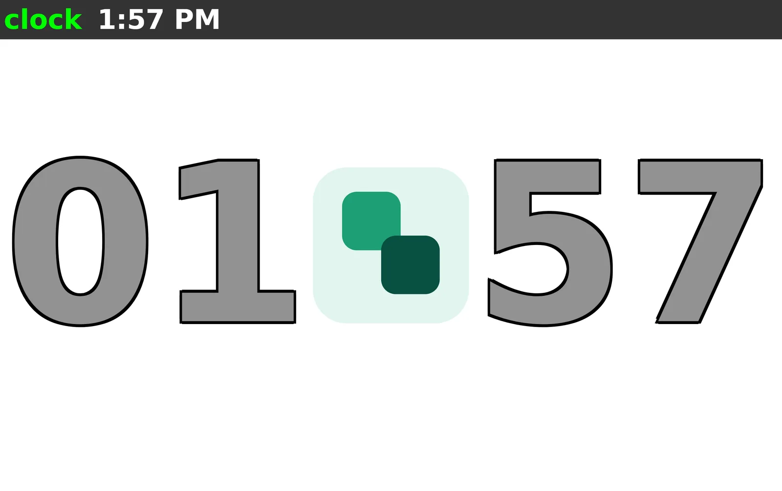 BattersOps gym timer on a TV showing large countdown digits